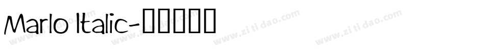 Marlo Italic字体转换